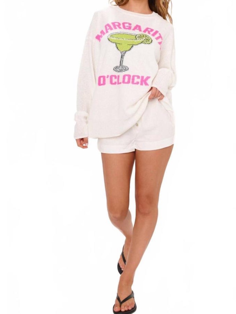 Nwt Show Me Your Mumu Woodys Sweater Margarita O’clock Knit, White, Size S
